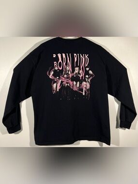 BLACKPINK Born Pink World Tour Long Sleeve Shirt Men XL Black Box Logo 2022
